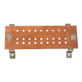 Connecticut Electric COPPER GROUND BAR WITH 4 ROWS OF 9 HOLES, 4"X12"X1/4" WARGB4-12